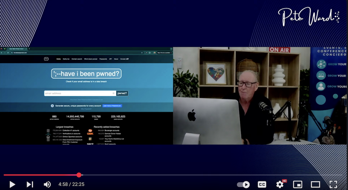 Read more about the article The Pete Ward Show Episode 10 – Taking Your Security Seriously Have I Been Pwned